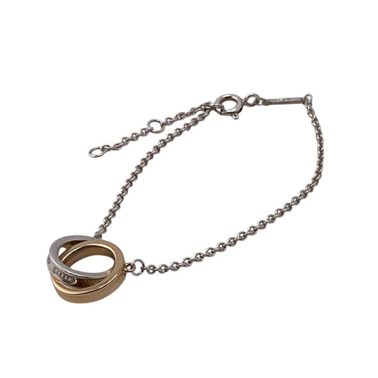 TIFFANY&Co. bracelet 37088412 Silver925, Rubedo Metal Silver Interlocking circle Women Used Authentic