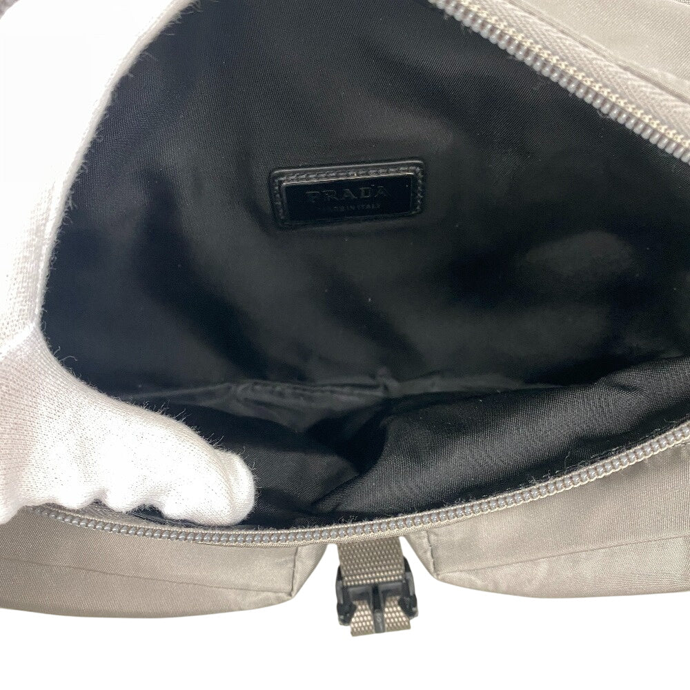 PRADA Sling bag 2VH174 Nylon, Recycled Polyamide gray Re-Nylon mens(Unisex) Used Authentic