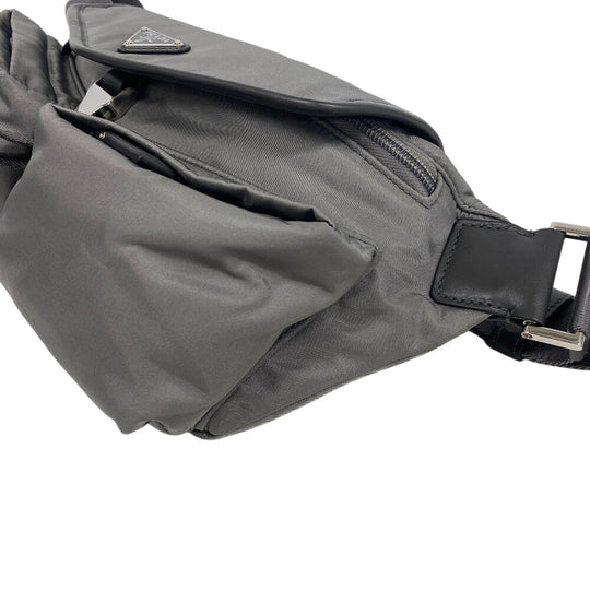 PRADA Sling bag 2VH174 Nylon, Recycled Polyamide gray Re-Nylon mens(Unisex) Used Authentic