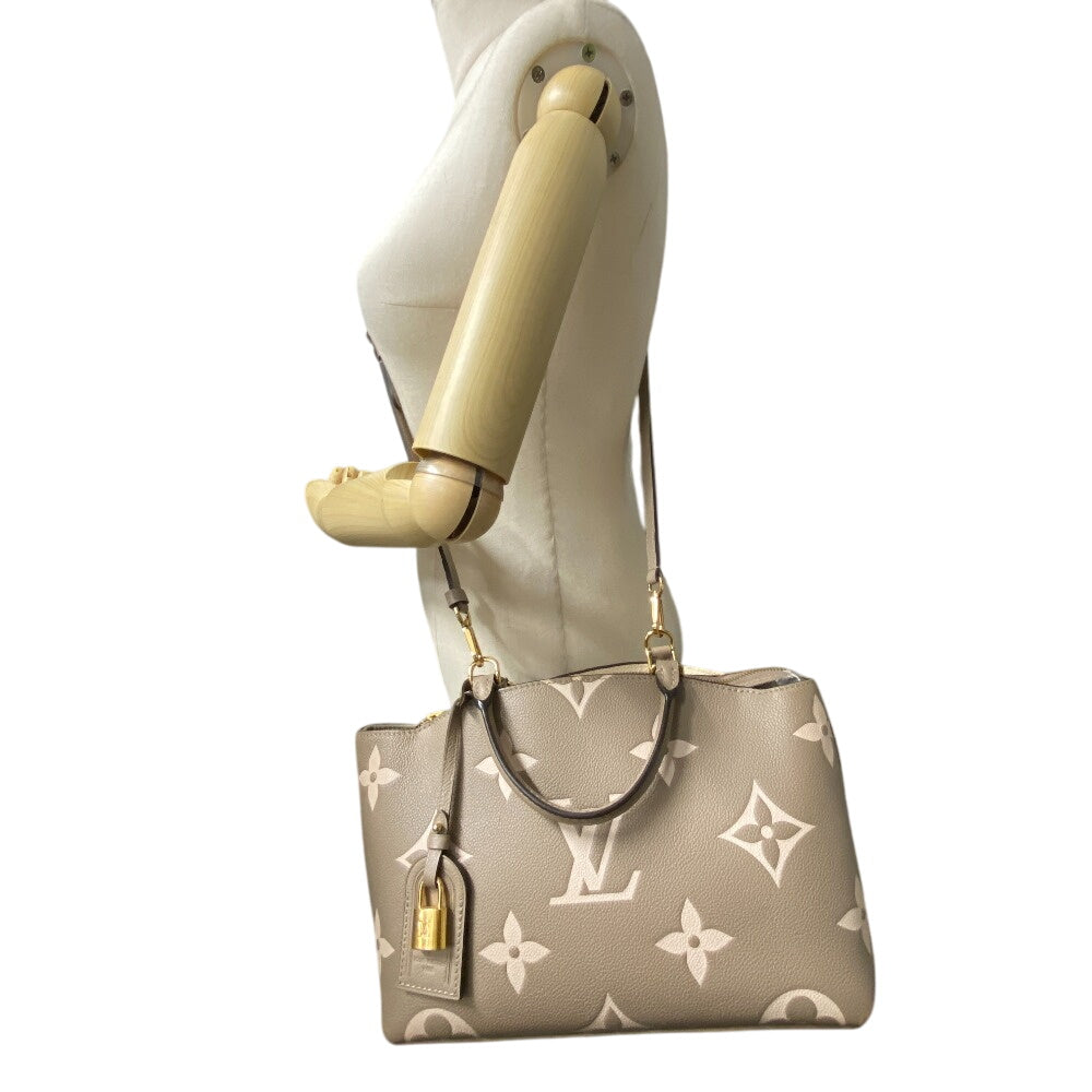 LOUIS VUITTON Handbag M58914 leather Turtrail Claim Monogram Empreinte Bicolor Petit Palais PM Women Used Authentic
