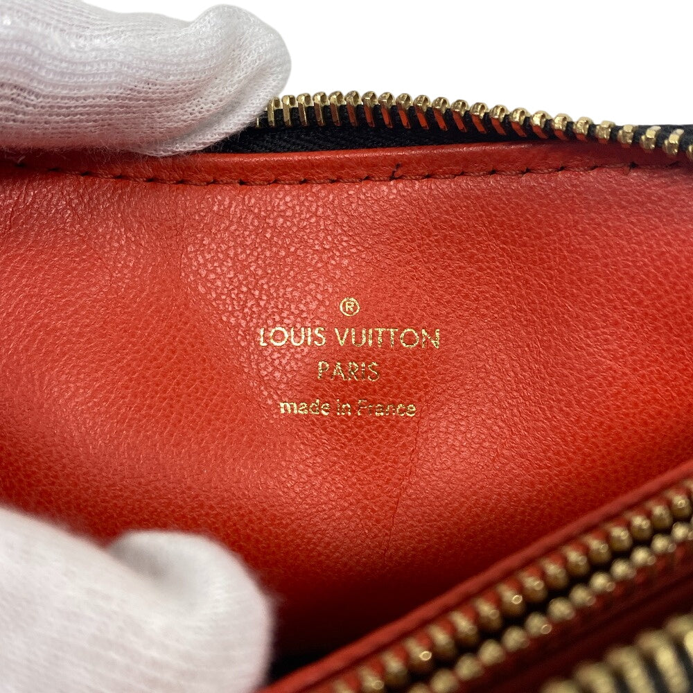 LOUIS VUITTON Handbag M21259 leather black Monogram emboss Kussan BB Women Used Authentic
