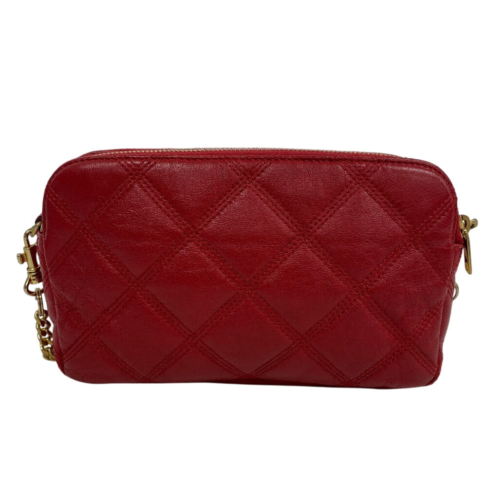 SAINT LAURENT PARIS Shoulder Bag 608941 leather Red Women Used Authentic