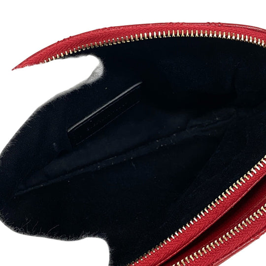 SAINT LAURENT PARIS Shoulder Bag 608941 leather Red Women Used Authentic