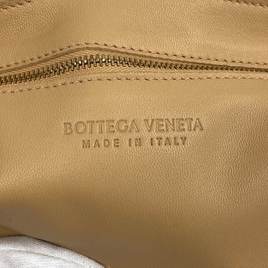 BOTTEGAVENETA Shoulder Bag leather beige flap INTRECCIATO Cassette Women(Unisex) Used Authentic