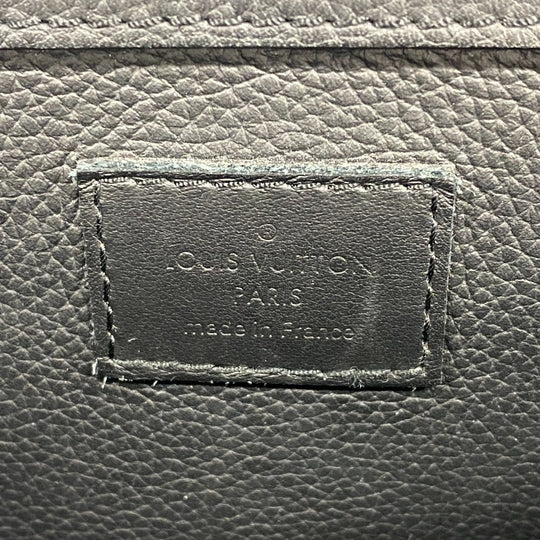 LOUIS VUITTON Shoulder Bag M57081 Grain Calfskin Leather black LV Aerogram takeoff sling mens Used Authentic