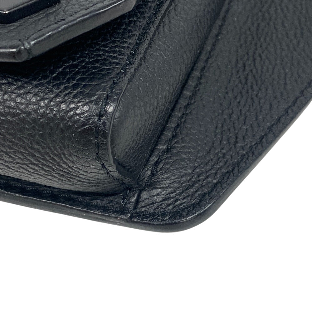 LOUIS VUITTON Shoulder Bag M57081 Grain Calfskin Leather black LV Aerogram takeoff sling mens Used Authentic