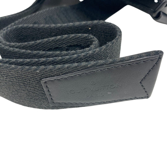 LOUIS VUITTON Shoulder Bag M57081 Grain Calfskin Leather black LV Aerogram takeoff sling mens Used Authentic