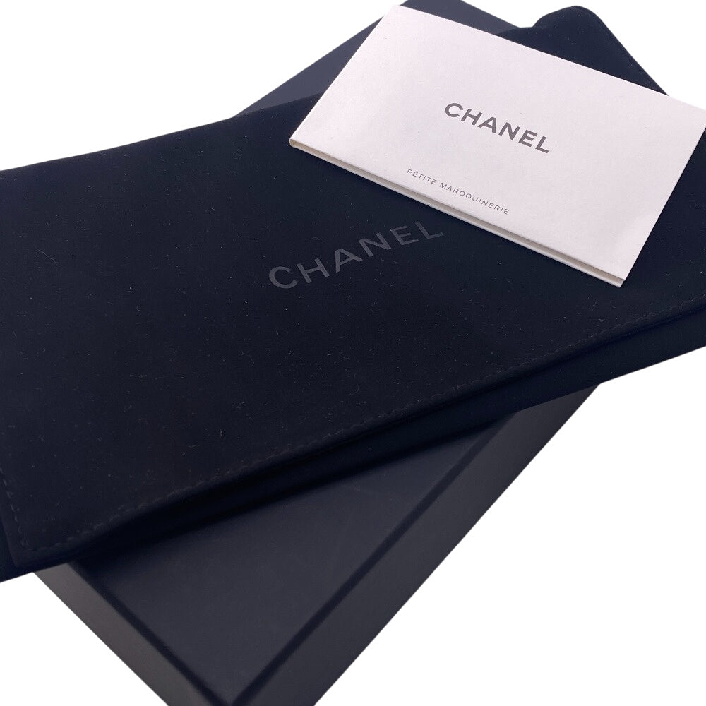 CHANEL iPhone case Caviar Skin, Leather black iPhone14 Matrasse Coco ball Women Used Authentic