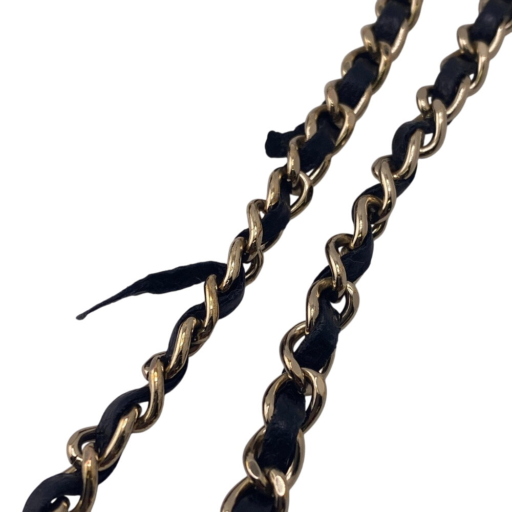 CHANEL iPhone case Caviar Skin, Leather black iPhone14 Matrasse Coco ball Women Used Authentic