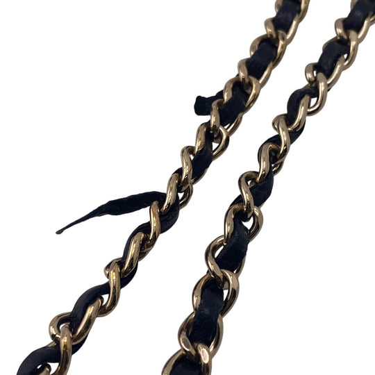 CHANEL iPhone case Caviar Skin, Leather black iPhone14 Matrasse Coco ball Women Used Authentic
