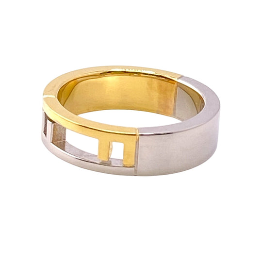 FENDI Ring Gold Plated gold unisex(Unisex) ‚r Used Authentic