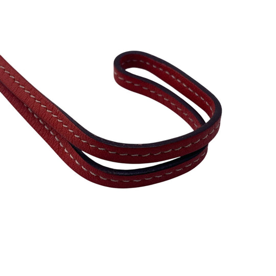 HERMES charm leather Red Paddock schbar Women Used Authentic