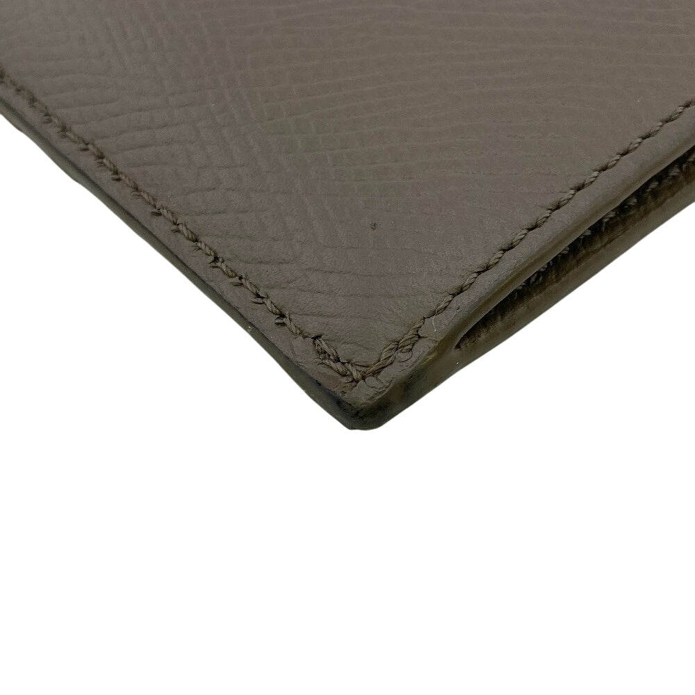 CELINE Card Case leather gray Fragment case Women Used Authentic