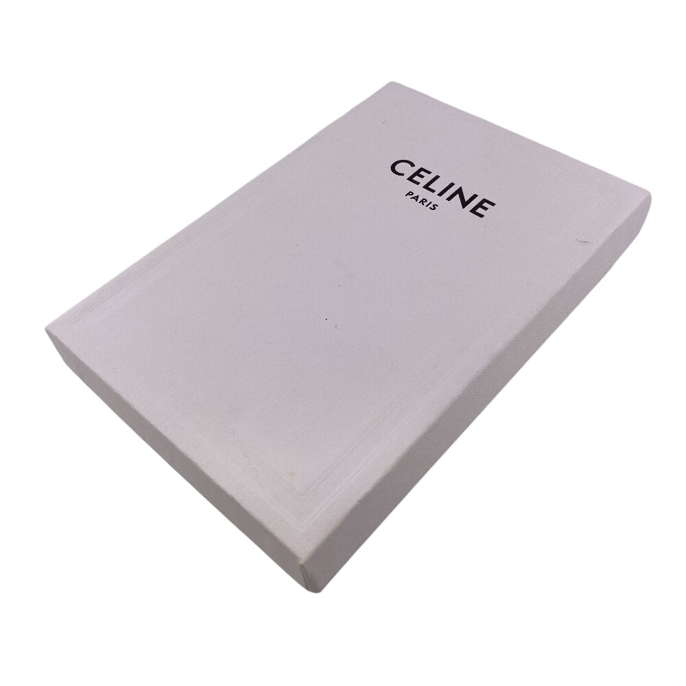 CELINE Card Case leather gray Fragment case Women Used Authentic