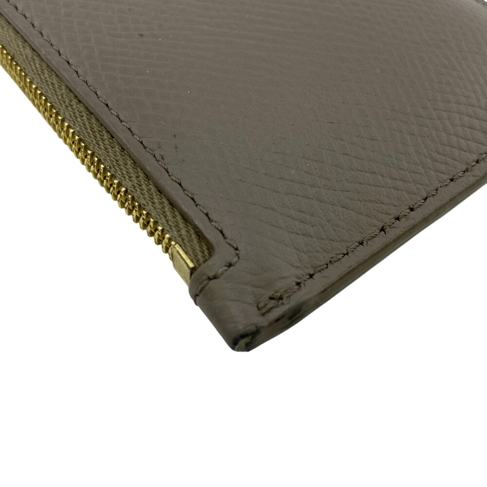 CELINE Card Case leather gray Fragment case Women Used Authentic