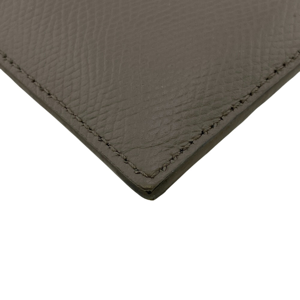 CELINE Card Case leather gray Fragment case Women Used Authentic