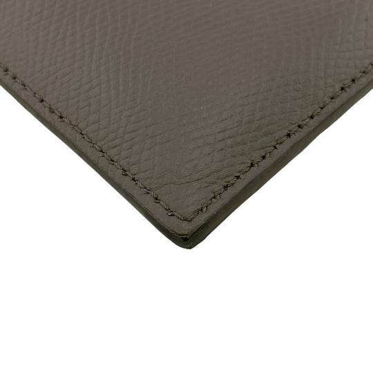 CELINE Card Case leather gray Fragment case Women Used Authentic