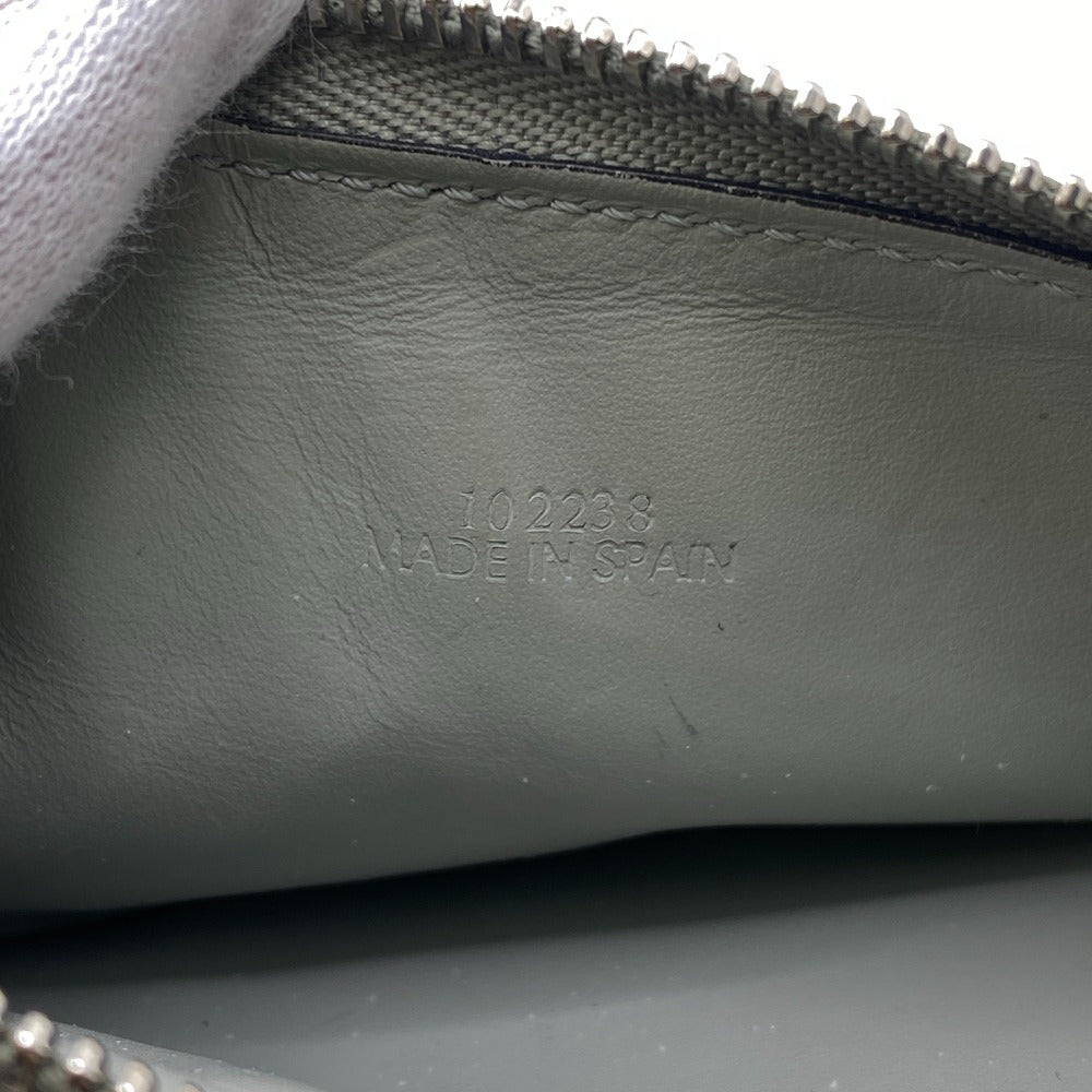 LOEWE Coin case leather green Fragment puzzle Women Used Authentic
