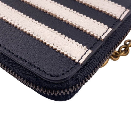 GUCCI Coin case 721903 leather black Adidas Collaboration Card Case Trefoil Leather Shoulder Pouch Women(Unisex) Used Authentic