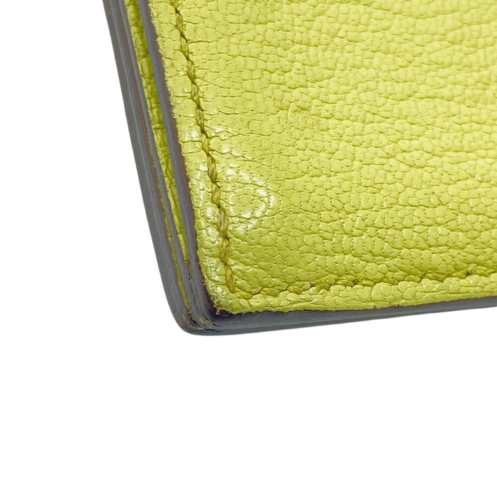 HERMES Card Case Chevre Misol yellow Baan Women(Unisex) Used Authentic