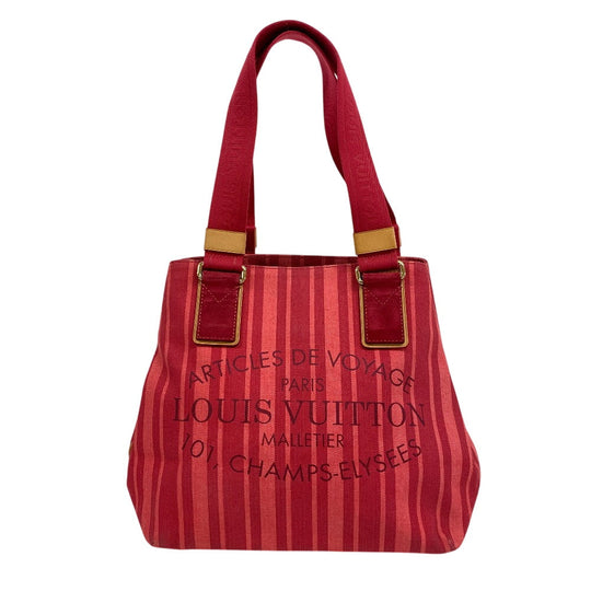 LOUIS VUITTON Tote Bag M94146 canvas pink logo Plat'n Soleil Hippo PM Women Used Authentic