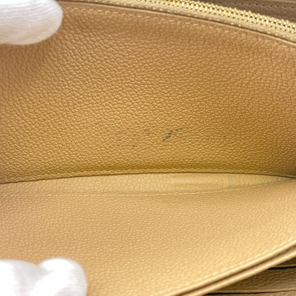 LOUIS VUITTON Long Wallet Purse M69034 leather beige Monogram Unplant Zippy wallet mens(Unisex) Used Authentic
