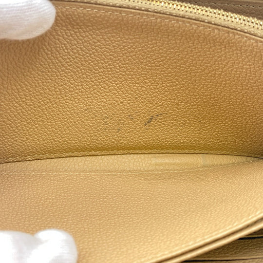 LOUIS VUITTON Long Wallet Purse M69034 leather beige Monogram Unplant Zippy wallet mens(Unisex) Used Authentic