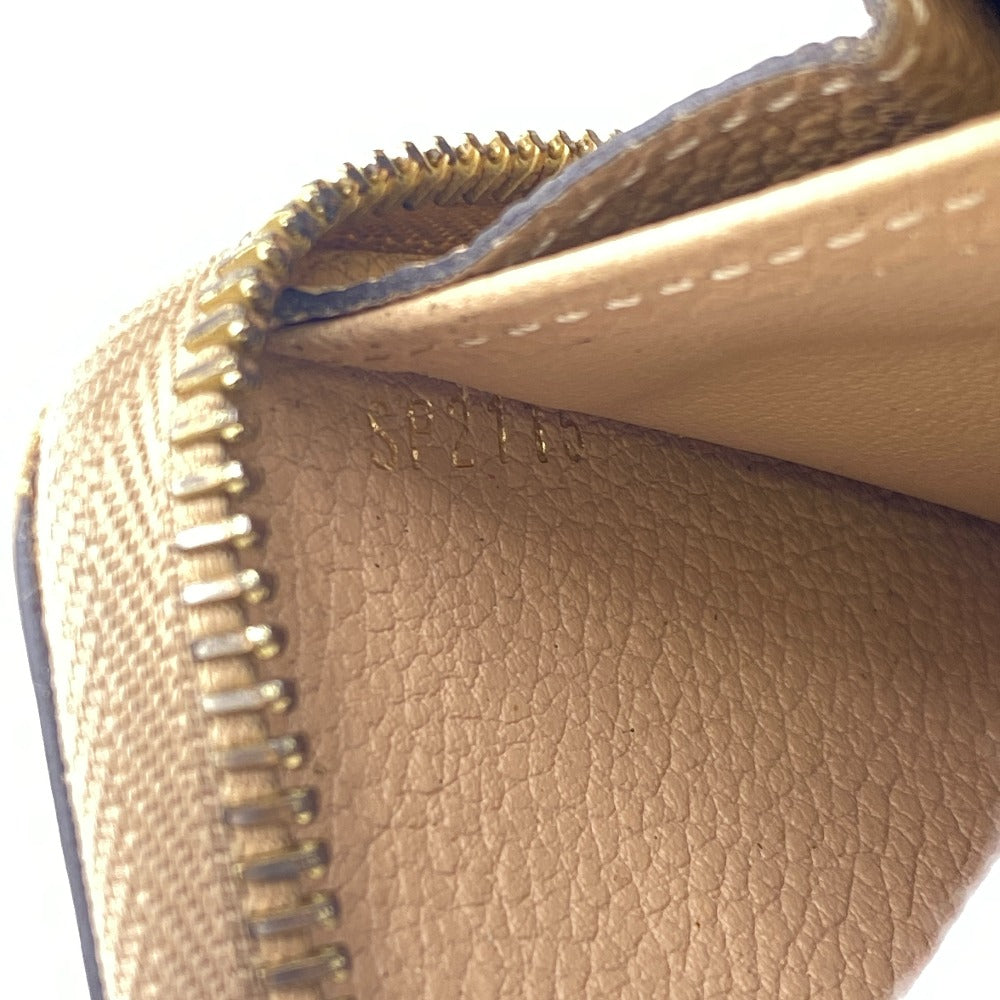 LOUIS VUITTON Long Wallet Purse M69034 leather beige Monogram Unplant Zippy wallet mens(Unisex) Used Authentic