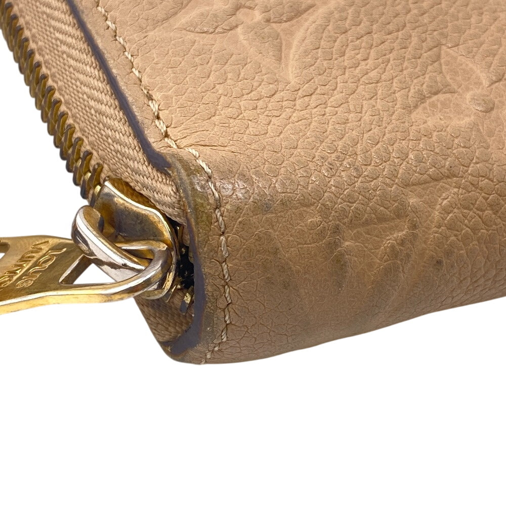 LOUIS VUITTON Long Wallet Purse M69034 leather beige Monogram Unplant Zippy wallet mens(Unisex) Used Authentic
