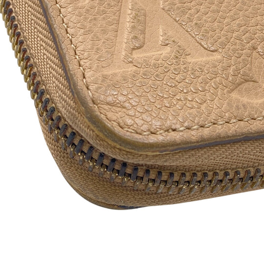 LOUIS VUITTON Long Wallet Purse M69034 leather beige Monogram Unplant Zippy wallet mens(Unisex) Used Authentic