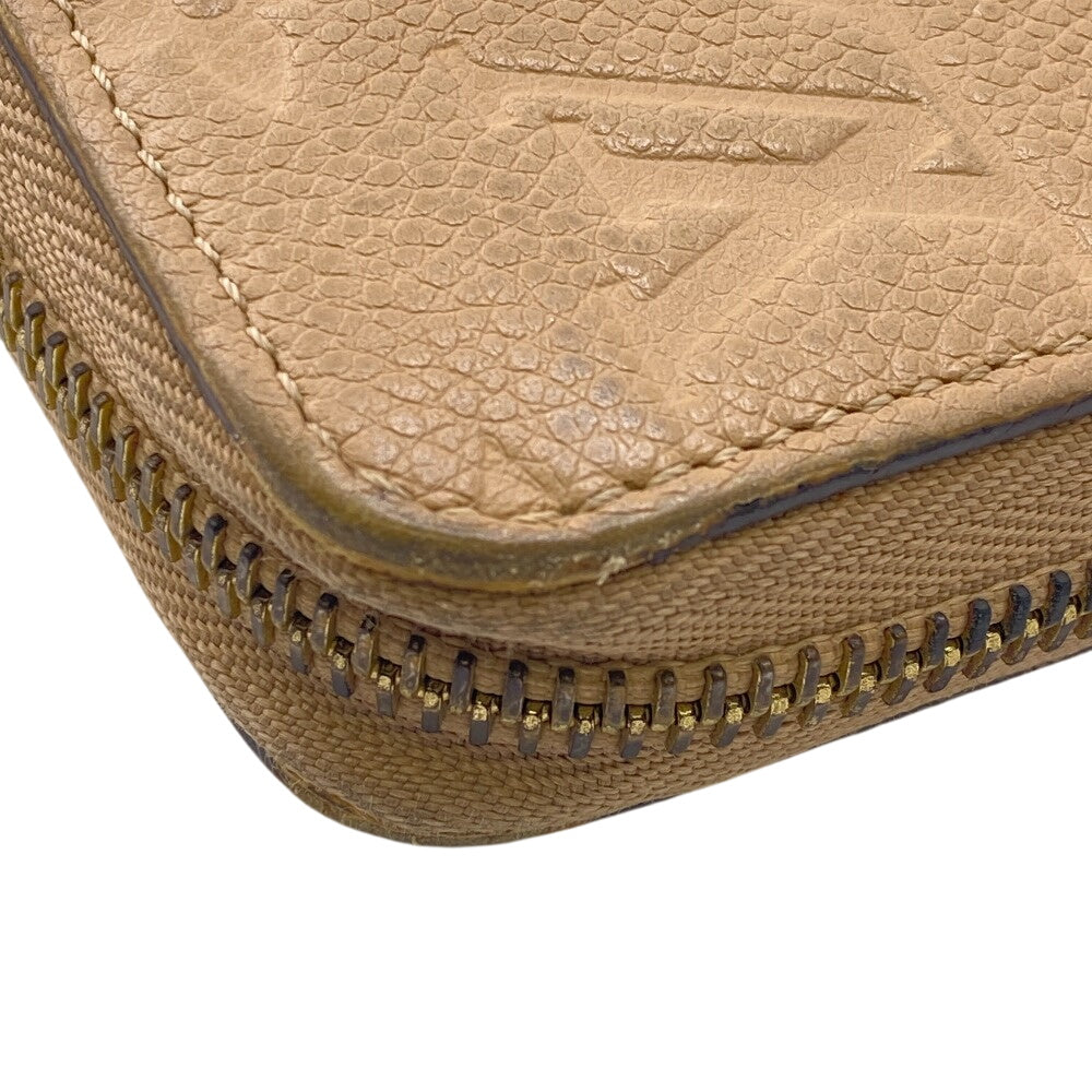LOUIS VUITTON Long Wallet Purse M69034 leather beige Monogram Unplant Zippy wallet mens(Unisex) Used Authentic