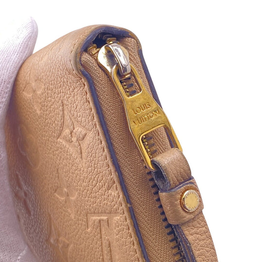 LOUIS VUITTON Long Wallet Purse M69034 leather beige Monogram Unplant Zippy wallet mens(Unisex) Used Authentic
