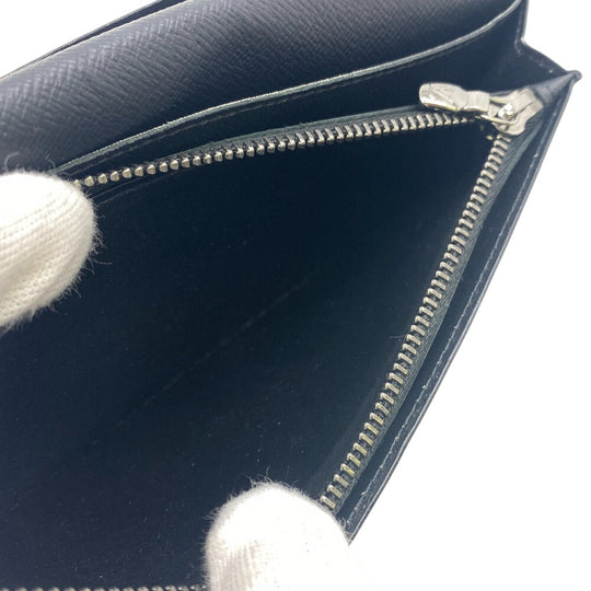 LOUIS VUITTON Long Wallet Purse M61697 leather black Monogram Eclipse Plat the Portefeuille(Unisex) Used Authentic
