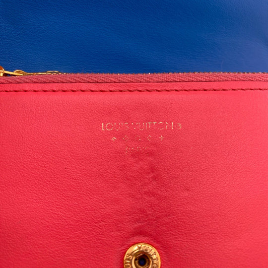 LOUIS VUITTON Tri-fold wallet M69177 leather pink Portefeuille LV Pont Neuf Compact Women Used Authentic