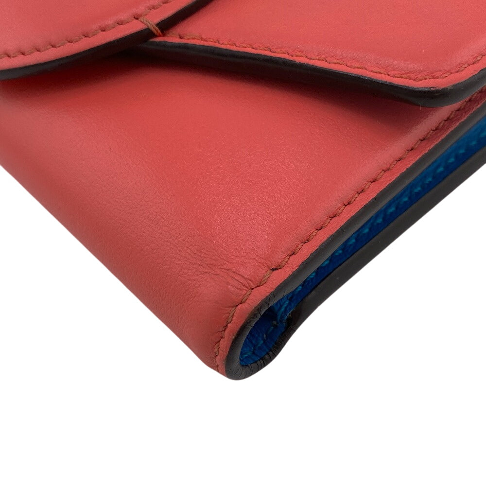 LOUIS VUITTON Tri-fold wallet M69177 leather pink Portefeuille LV Pont Neuf Compact Women Used Authentic