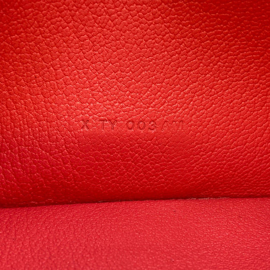 HERMES Long Wallet Purse Chevre Misol pink Beansufla Women Used Authentic