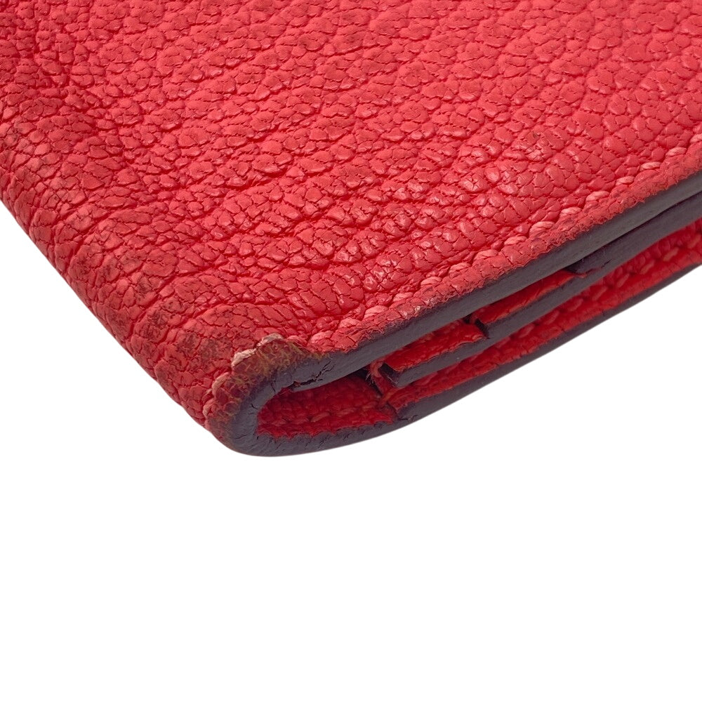 HERMES Long Wallet Purse Chevre Misol pink Beansufla Women Used Authentic