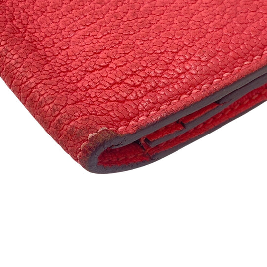 HERMES Long Wallet Purse Chevre Misol pink Beansufla Women Used Authentic