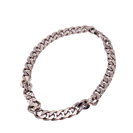 LOUIS VUITTON Necklace M69987 metal Silver Collier LVChain Links mens Used Authentic