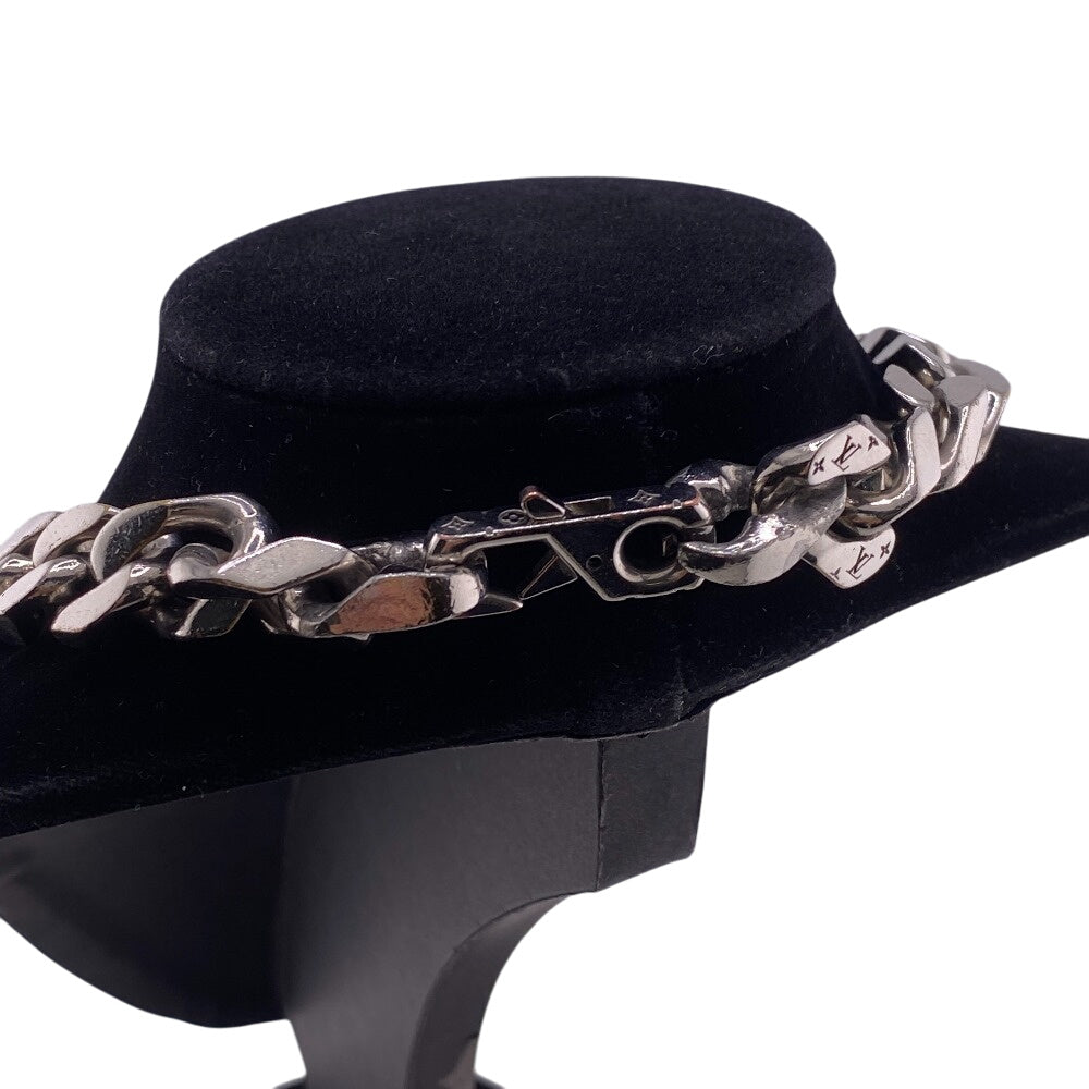 LOUIS VUITTON Necklace M69987 metal Silver Collier LVChain Links mens Used Authentic