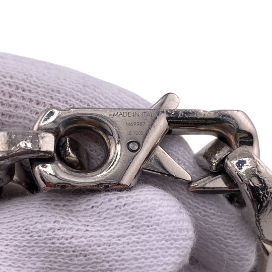 LOUIS VUITTON Necklace M69987 metal Silver Collier LVChain Links mens Used Authentic