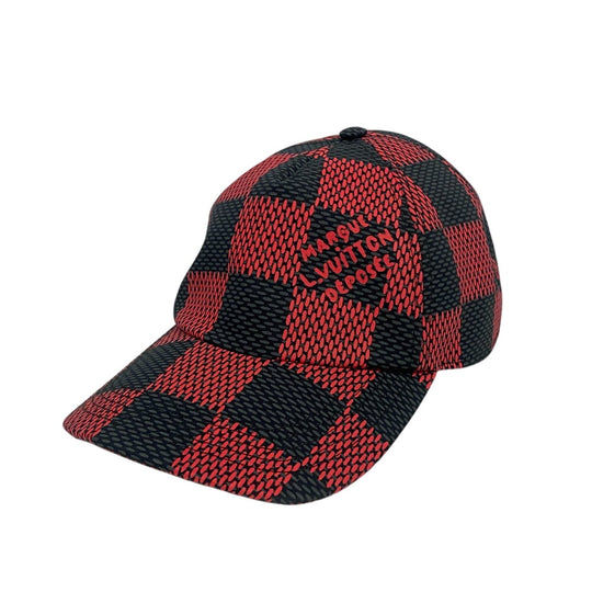 LOUIS VUITTON cap M7360L Cotton, Nylon Red Damier Pop Cap Damier Women(Unisex) Used Authentic