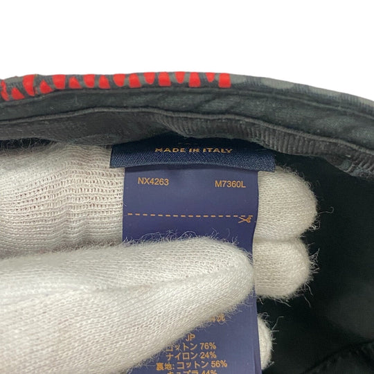 LOUIS VUITTON cap M7360L Cotton, Nylon Red Damier Pop Cap Damier Women(Unisex) Used Authentic