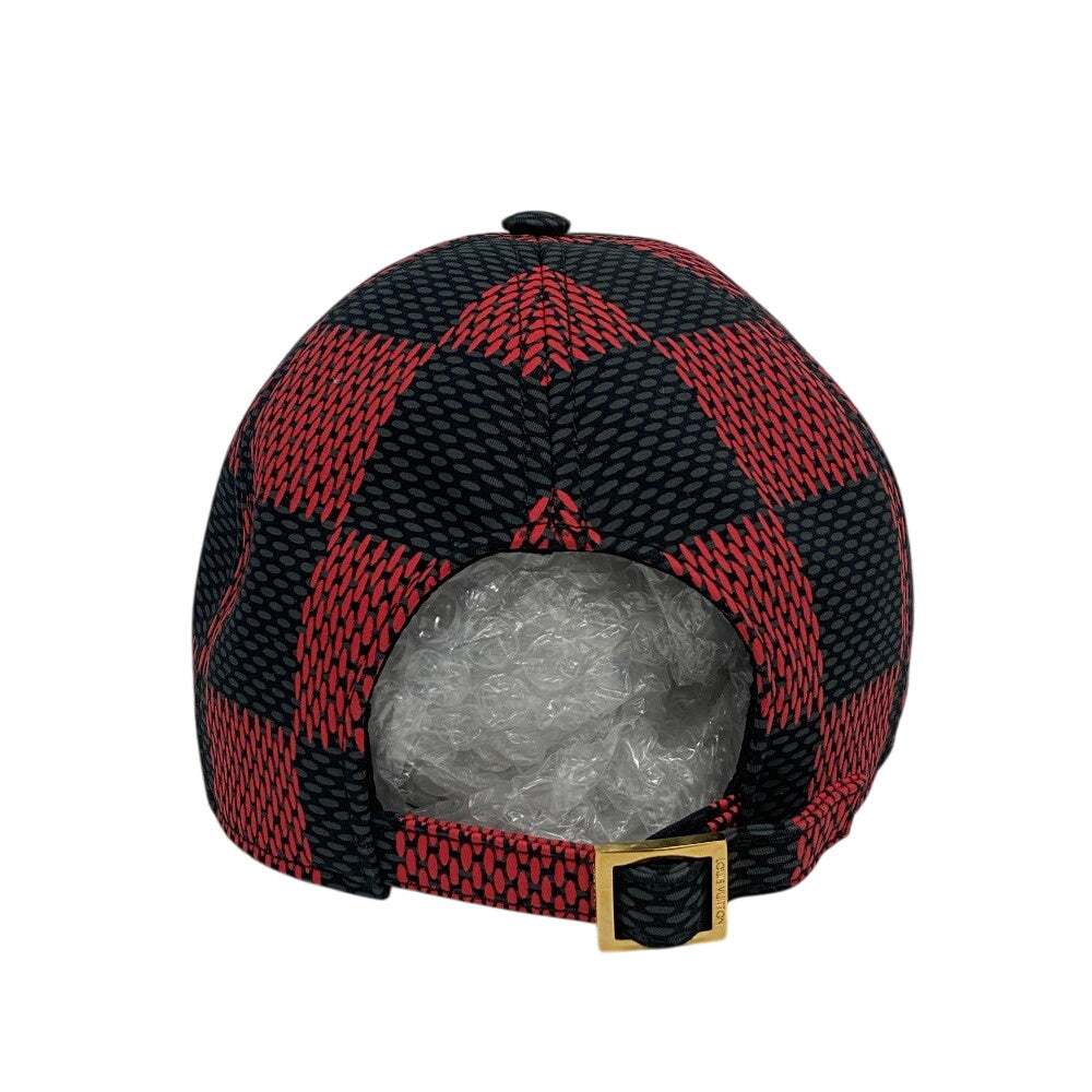 LOUIS VUITTON cap M7360L Cotton, Nylon Red Damier Pop Cap Damier Women(Unisex) Used Authentic