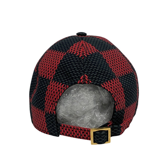 LOUIS VUITTON cap M7360L Cotton, Nylon Red Damier Pop Cap Damier Women(Unisex) Used Authentic