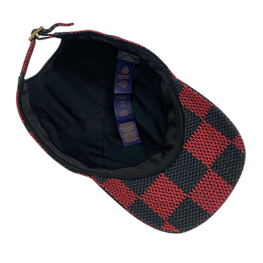 LOUIS VUITTON cap M7360L Cotton, Nylon Red Damier Pop Cap Damier Women(Unisex) Used Authentic