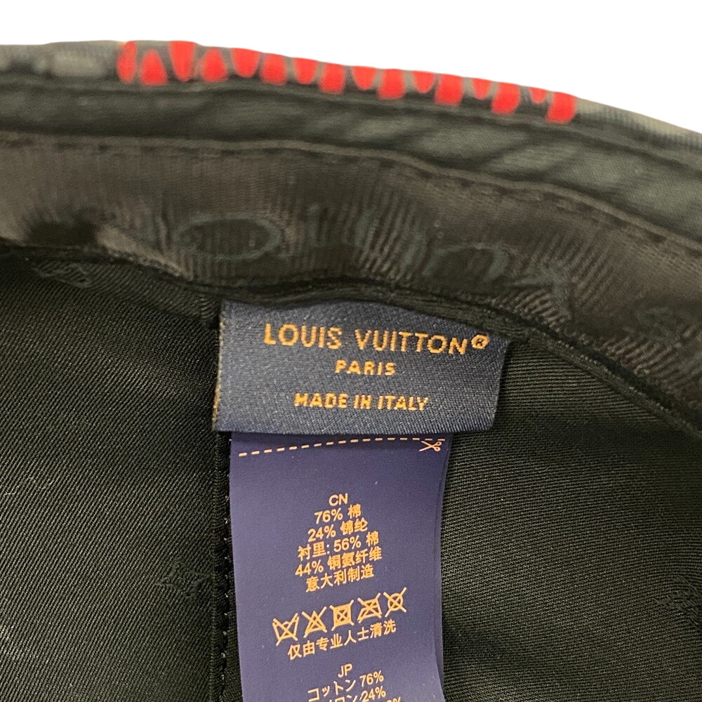 LOUIS VUITTON cap M7360L Cotton, Nylon Red Damier Pop Cap Damier Women(Unisex) Used Authentic