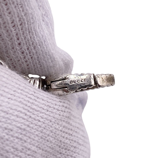 GUCCI bracelet Silver925 Silver Arabesque Interlocking G mens Used Authentic