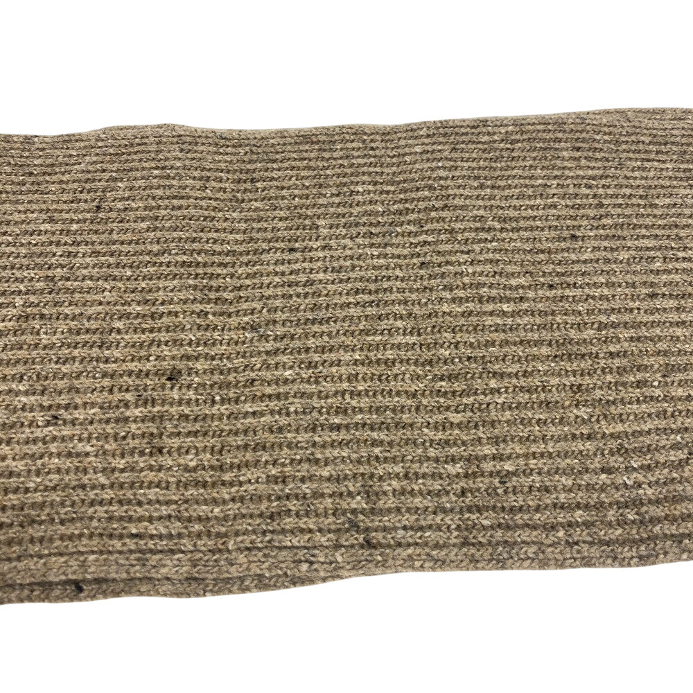 LOEWE Scarf Rayon, Wool beige Anagram Embroidery Suna Fujita collaboration fringe(Unisex) Used Authentic