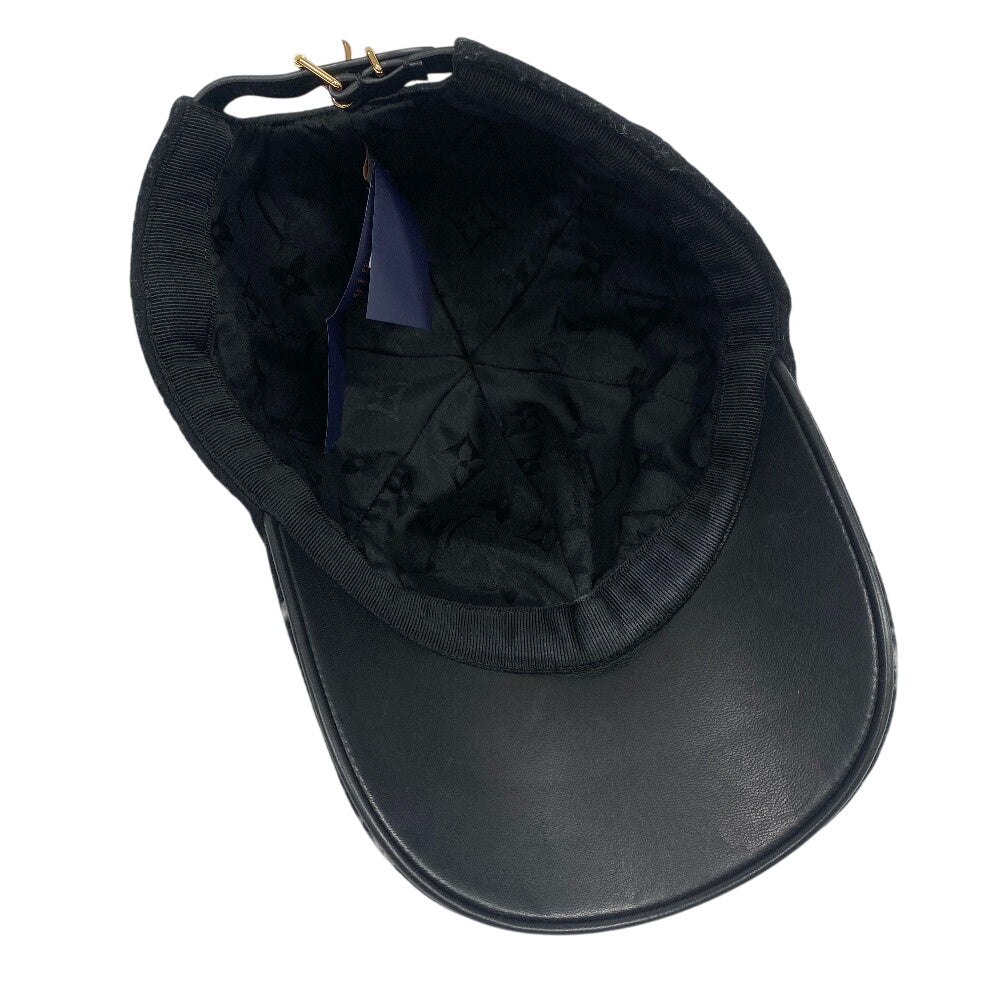 LOUIS VUITTON cap M7003M wool black 1 Monogram Endless Women Used Authentic